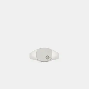 Silver Peridot Birthstone Ring
