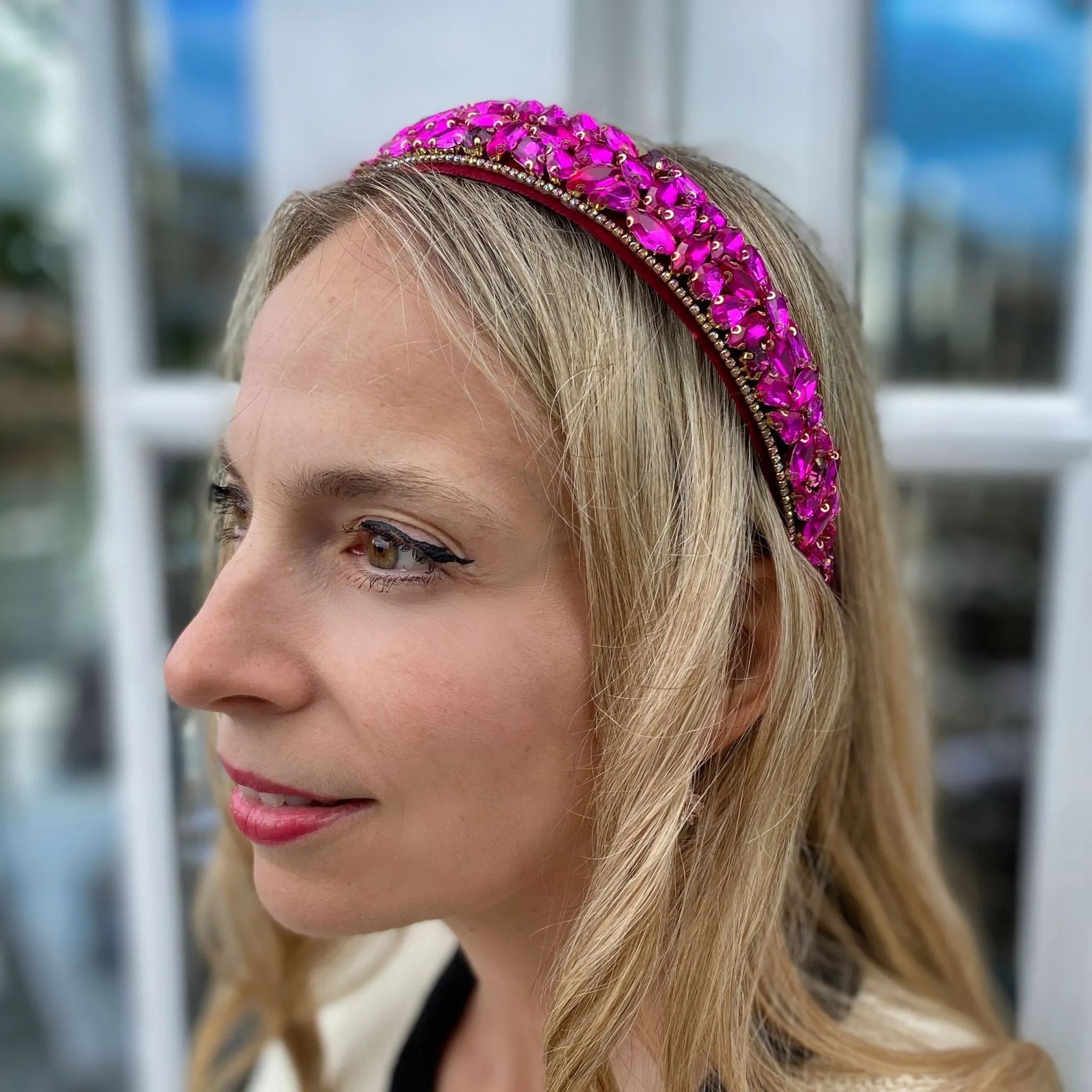 Sparkly Headband Hot Pink Headband Crystal